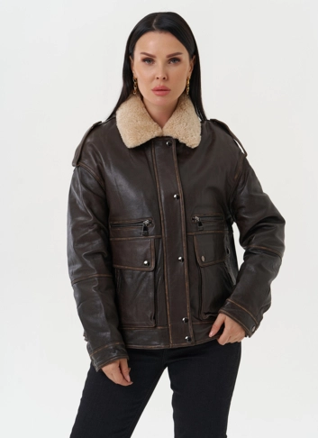 Кожаная куртка-пилот 