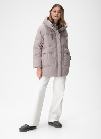 Женский пуховик с капюшоном 