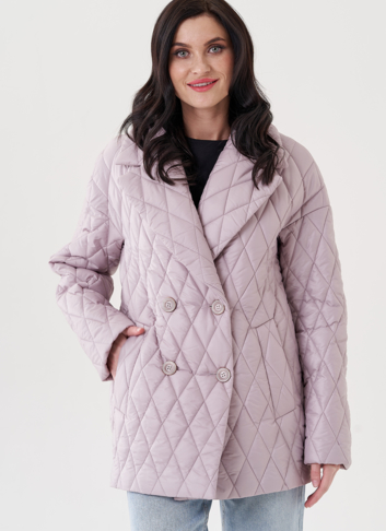 Женское полупальто с английским воротником 