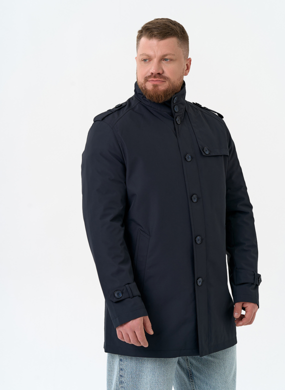 Мужское полупальто синего цвета