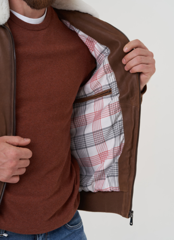 Мужская куртка из натуральной кожи 