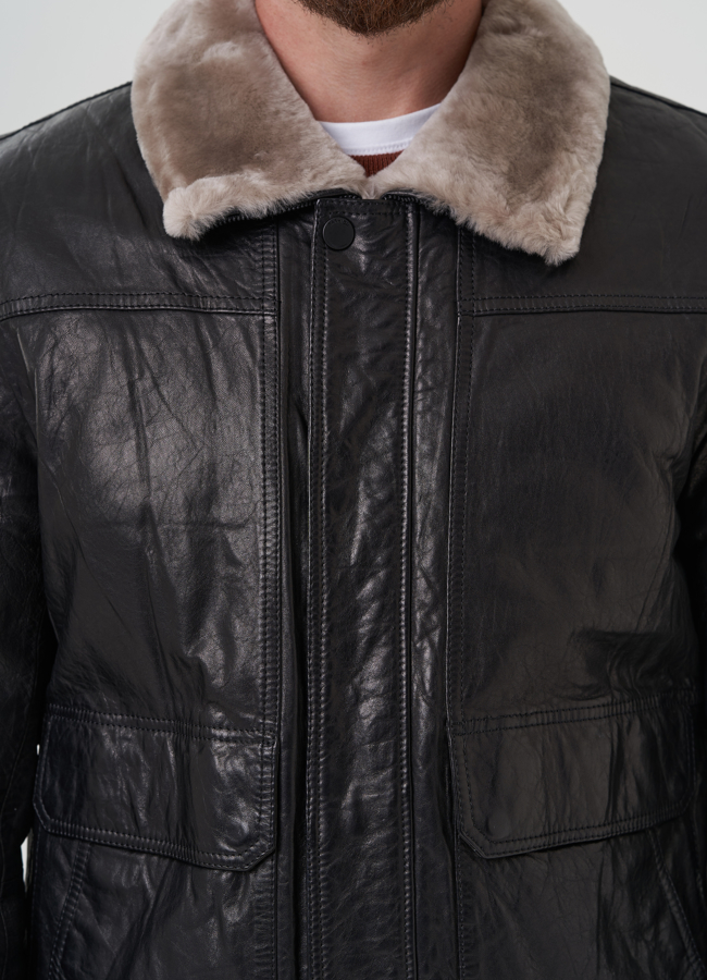 Куртка мужская из натуральной кожи  модель № 82316 универмаг малина