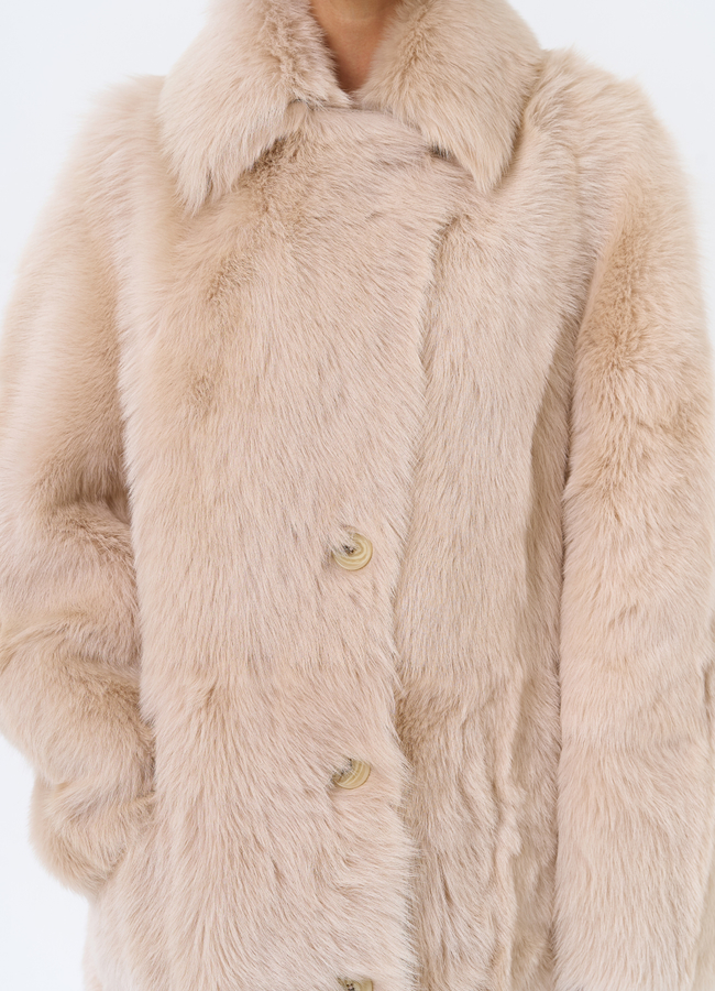 Женская двухсторонняя дубленка с поясом модель № 31929 универмаг малина