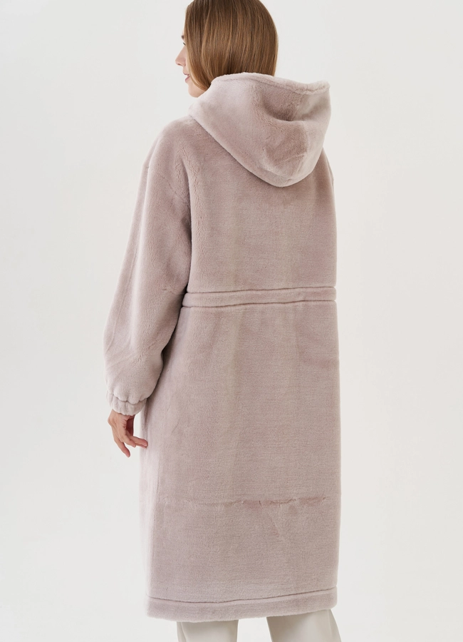 Пальто женское с капюшоном  модель № 25685 универмаг малина