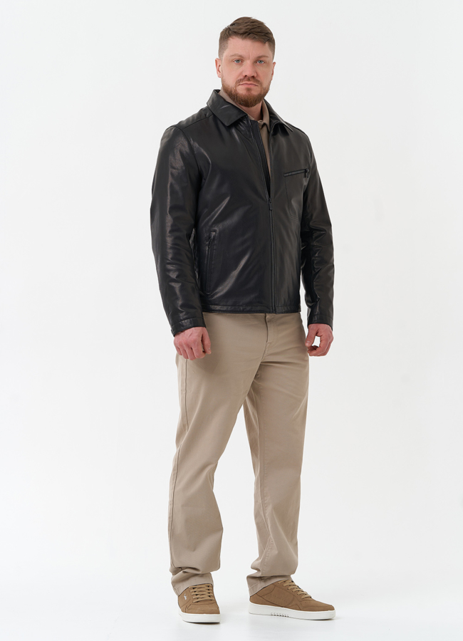 Мужская куртка из натуральной кожи  модель № 30062 в кредит