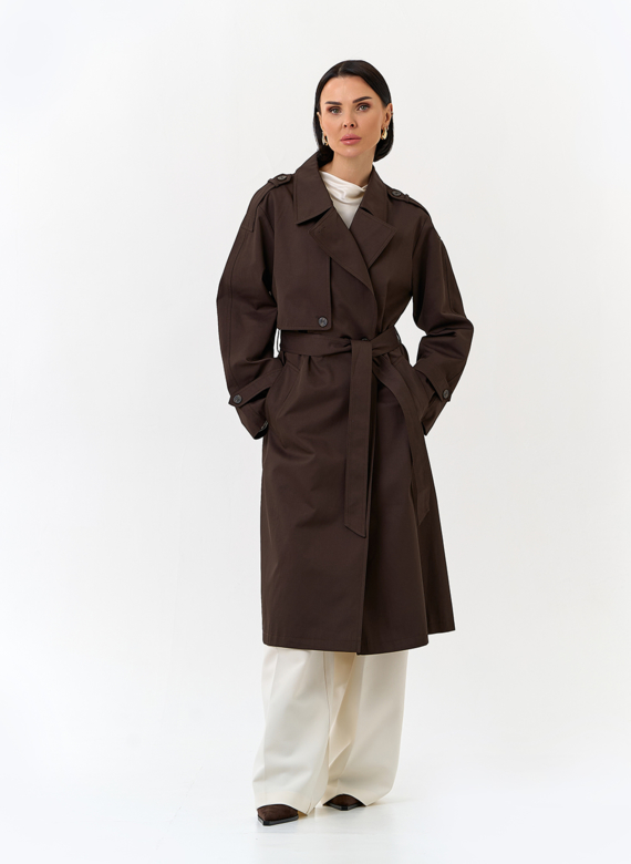 Женский плащ с поясом