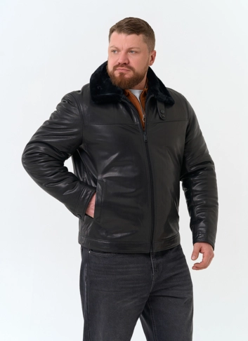 Мужская натуральная дубленка фото
