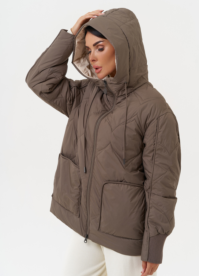 Женская куртка с капюшоном модель № 31288 универмаг малина