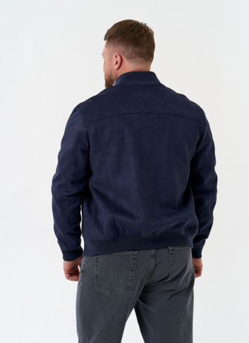 Мужская куртка бомбер из эко замши